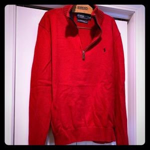 Polo 1/4zip sweater. Size M
